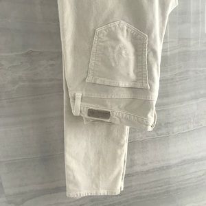 AG stilt cigarette corduroy jeans.